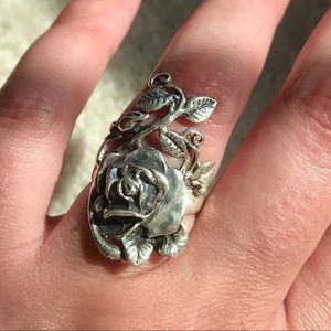 Sterling Silver Rose Ring